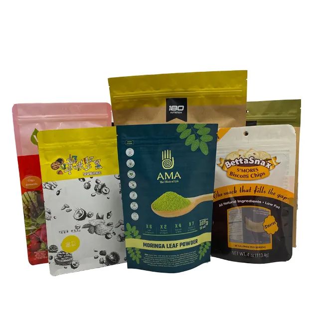 Tea Coffee Bag Printed Stand up Wholesales Food Packaging Pouches with Zipper Aluminum Foil Stand up Pouch6 Tea Coffee Bag Printed Stand up Wholesales