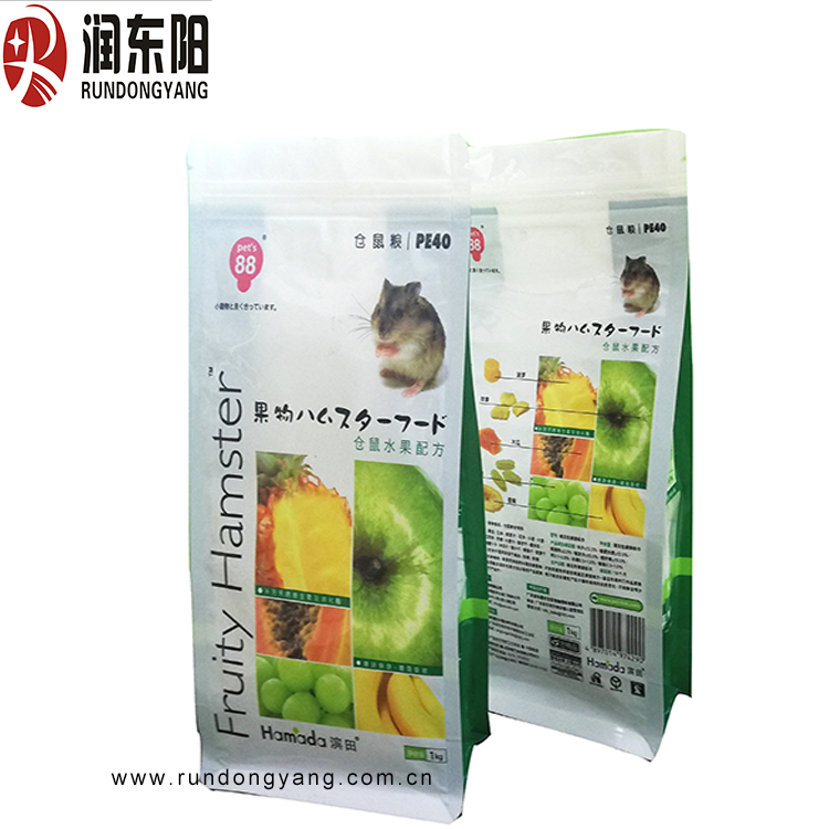 500g Pet Food Packing Compounding Plastic Zip Lock Pouch Back Cover Zipper Open Top