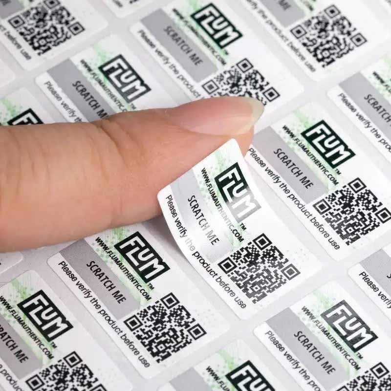 Secure Hologram Anti-Counterfeit Label Scratch Off Tamper Evident For Electronics