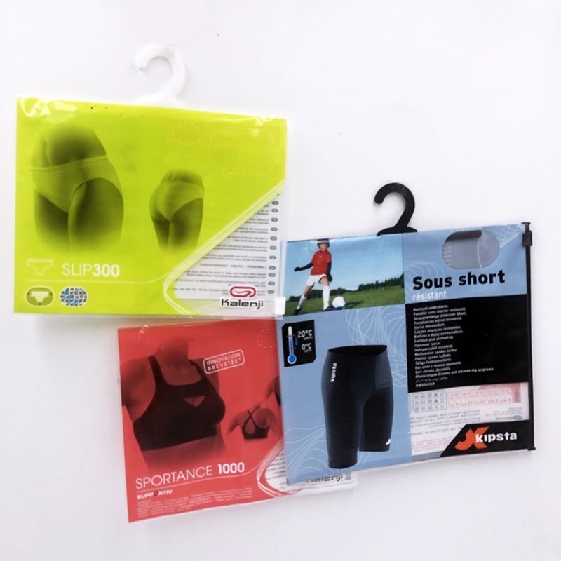 good quality Resealable Front Clear Ziplock Affordable Clothing Packaging For Underwear wholesale