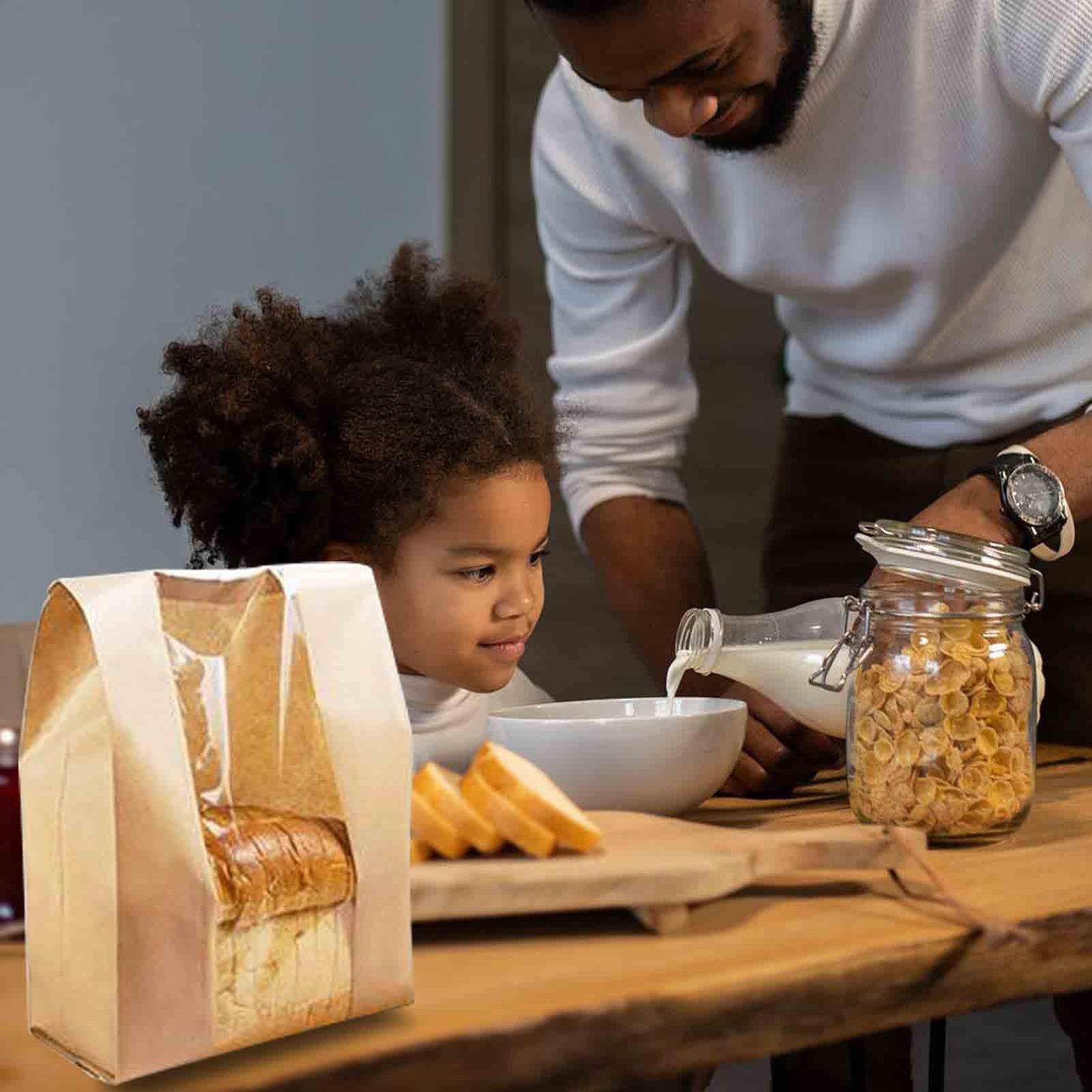 Biodegradable Bread Packaging Bags Custom Printed Eco Friendly Material