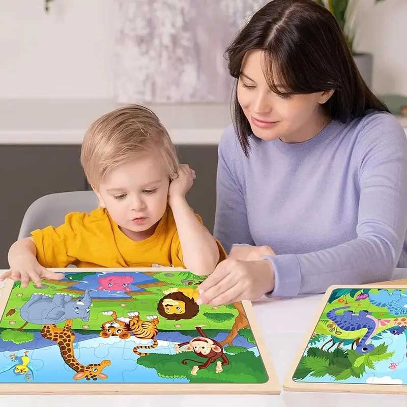 Best Wholesale 100 Piece Large Animal Cartoon Puzzle Set Safe For All Ages wholesale