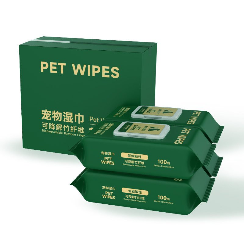 Company Gentle 100% Bamboo Pet Wet Wipes For Cats Eyes Ears Paws Body Care