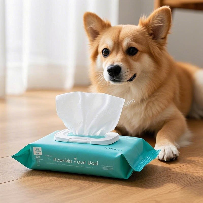 Customized Multi Use Bamboo Pet Wet Wipes For Cleaning Body Face Paws Ears