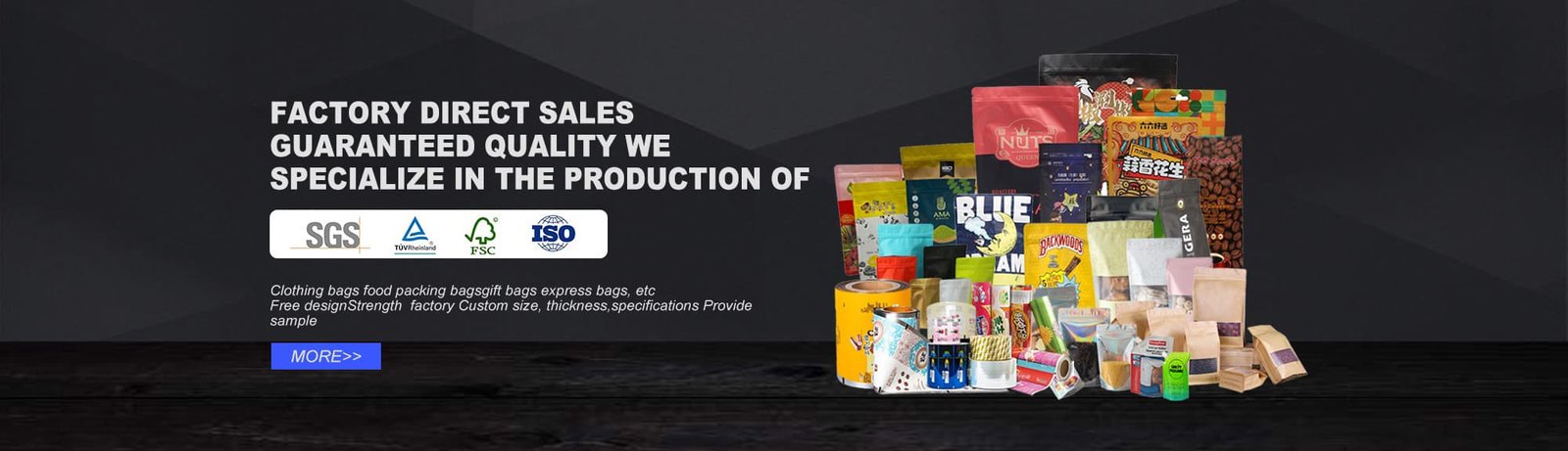 Custom packaging bags & paper boxes wholesale