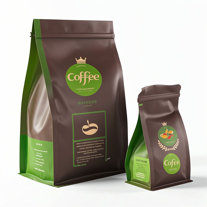 Manufacturer Kraft Material Coffee Packaging Bag With Valve And Zipper 250g