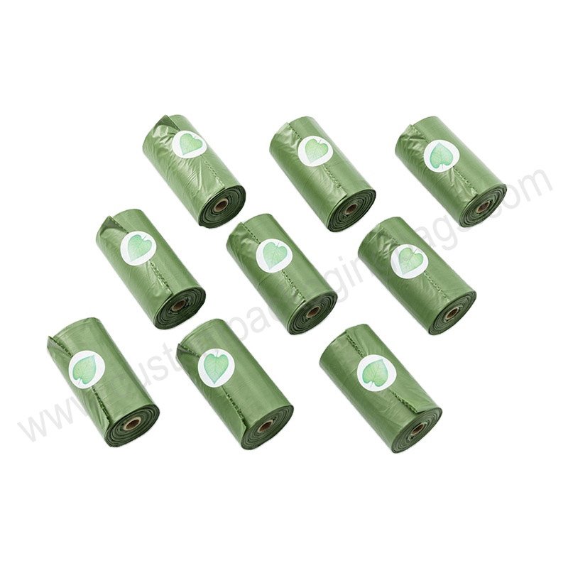 Best Compostable Pet Waste Bags Roll Type 18 Microns Thick 23x33cm Unscented wholesale