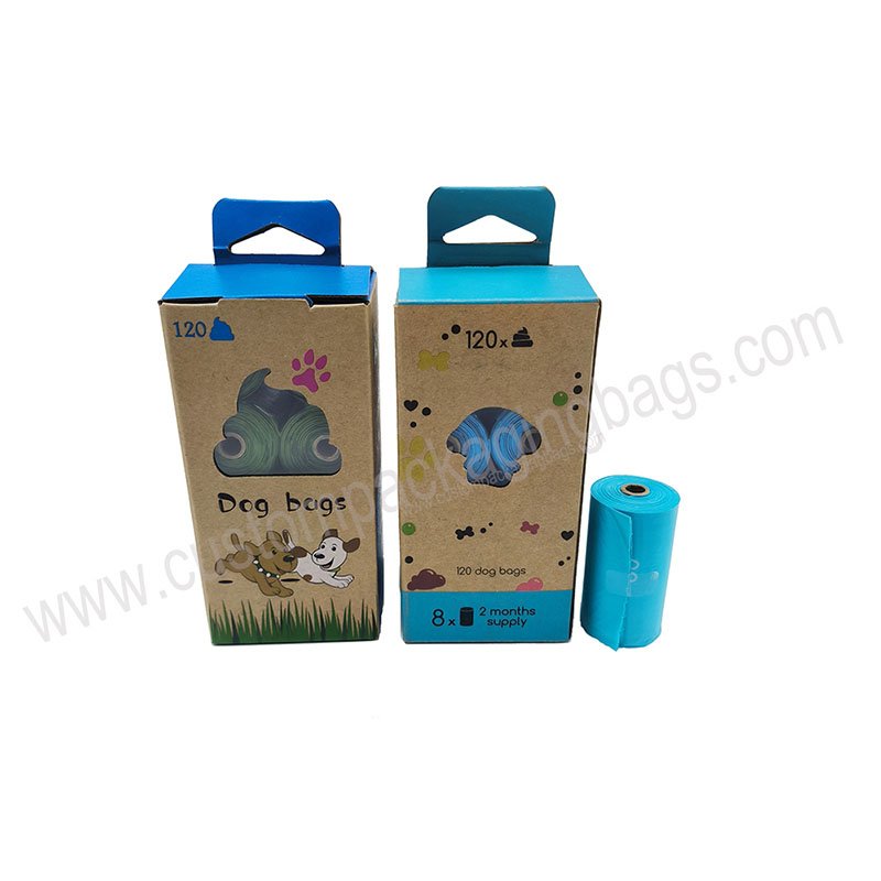 Biodegradable Dog Poop Bags Flat Type 20 Microns Thick 33x22cm Green Color