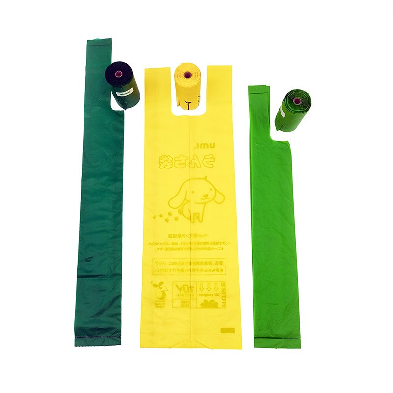 Best Heavy Duty Dog Poop Bags With Handles 20 Microns Thick 35x24cm Black Color wholesale