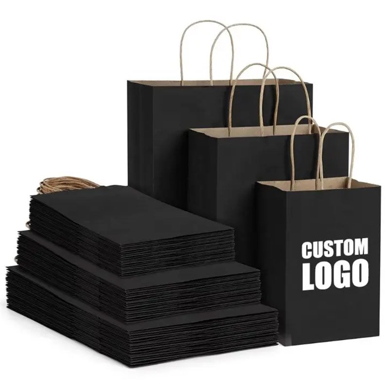 Best Kraft Paper Tote Bag With Flat Handles 150gsm For Retail Shops wholesale