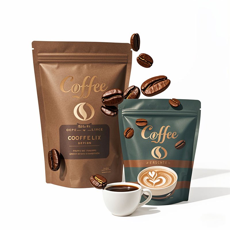 High-Barrier Moisture Resistant Coffee Bags Matte Finish Stand Up Zipper CE Certified