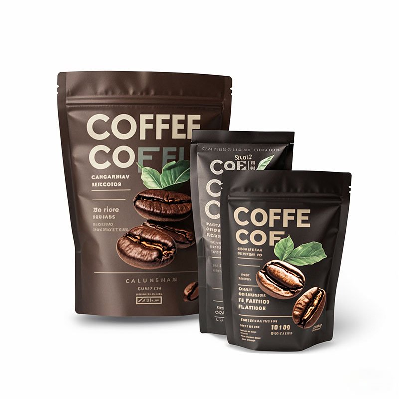 Eco-Recyclable Coffee Pouches 80 Microns Custom Thickness Multiple Sizes