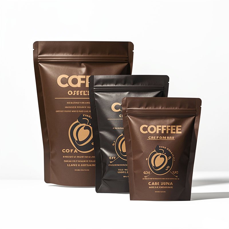 High-Barrier Moisture Resistant Coffee Bags Matte Finish Stand Up Zipper CE Certified