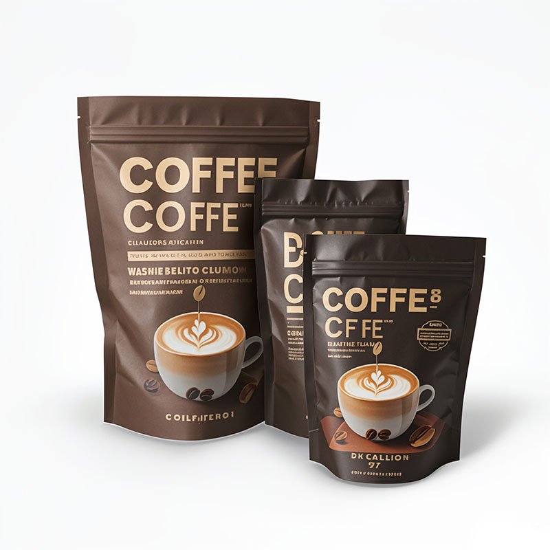 Eco-Recyclable Coffee Pouches 80 Microns Custom Thickness Multiple Sizes