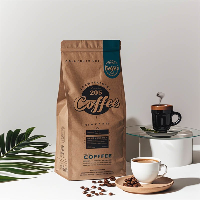 Custom Embossed Coffee Packaging 300 Microns Thickness Degradable
