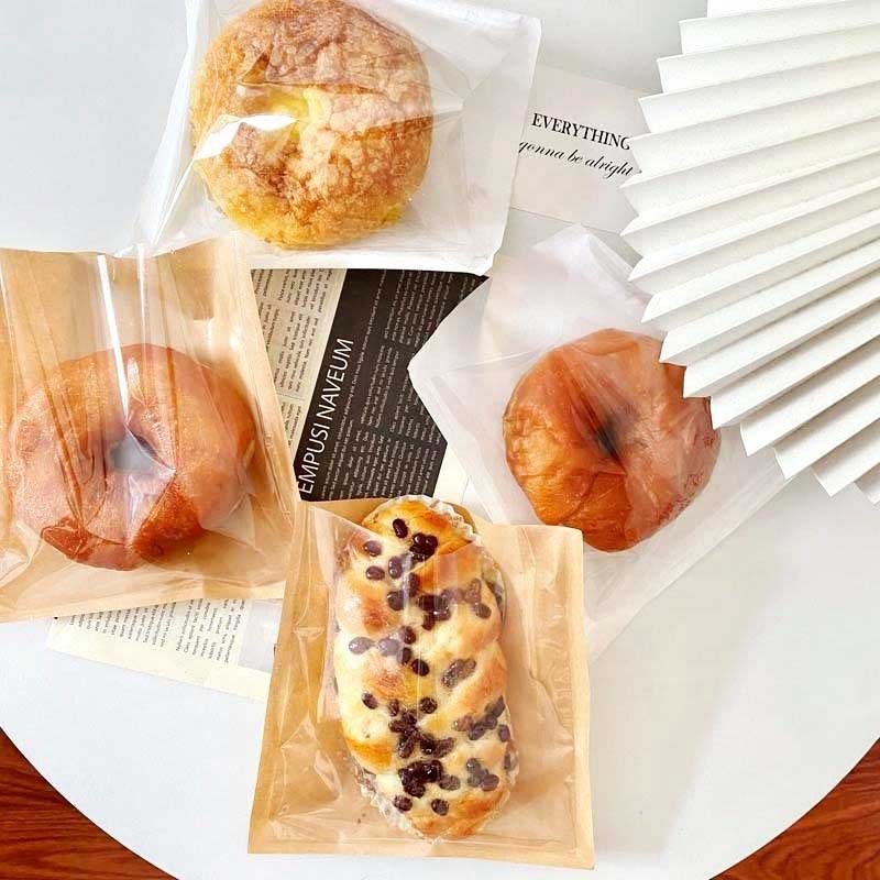 Transparent Baking Bags For Easy Food Viewing Storage Baking Use Printed Logo