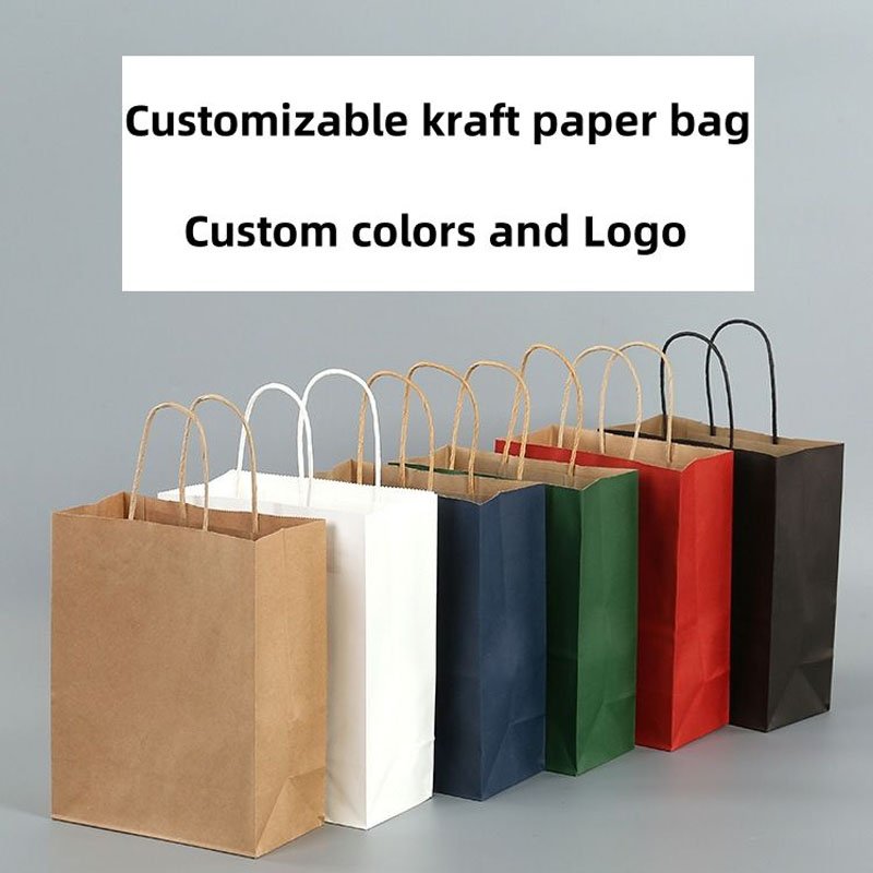 Reusable Paper Shopping Bags Large Capacity Eco Packaging for Supermarkets