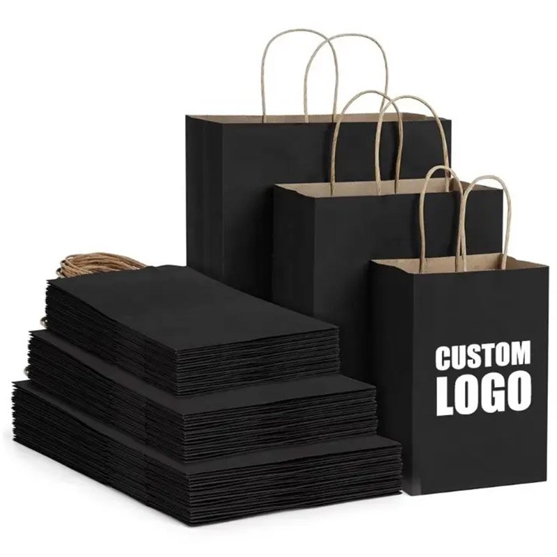 Custom Color Paper Gift Bags – Matte Finish with Rope Handles for Events Packaging
