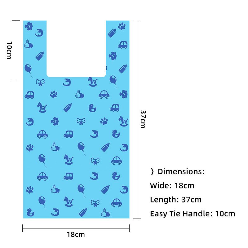 Supplier Compostable Dog Waste Bags With Handles Wholesale 20 Microns 28x30cm Kraft Style