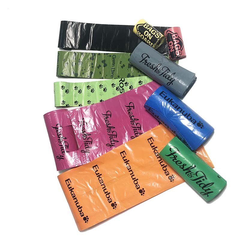 Factory Durable Pet Poop Bags Easy Tear-Off Design Bulk Supply 18 Microns 32x23cm Blue Color