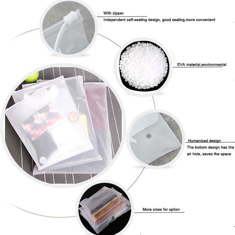 Custom Logo Thick Plastic Zipper Bags for Clothing Retail and E-Commerce Use