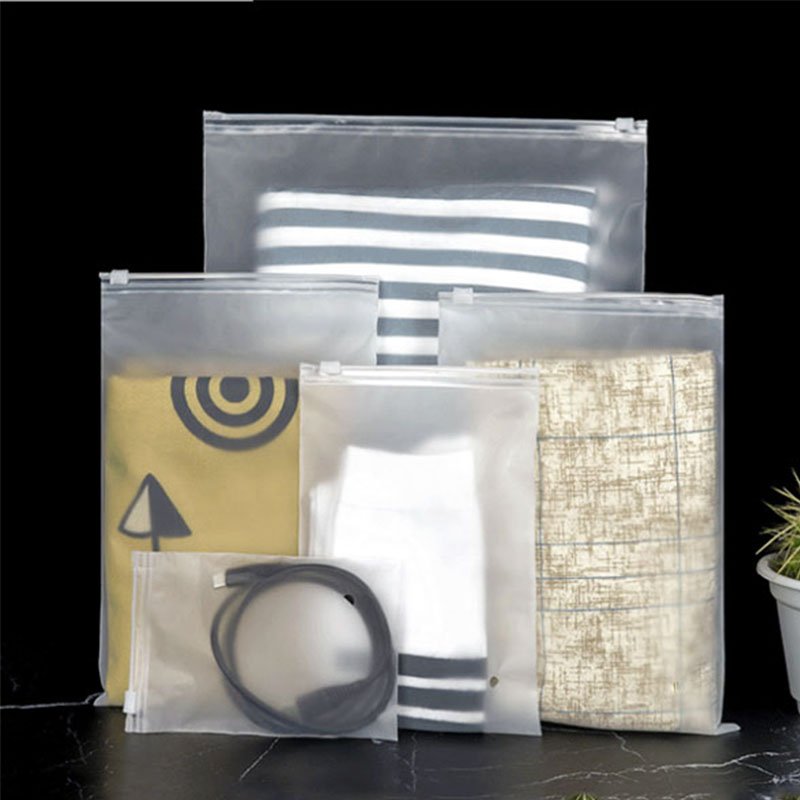 Custom Logo Thick Plastic Zipper Bags for Clothing Retail and E-Commerce Use
