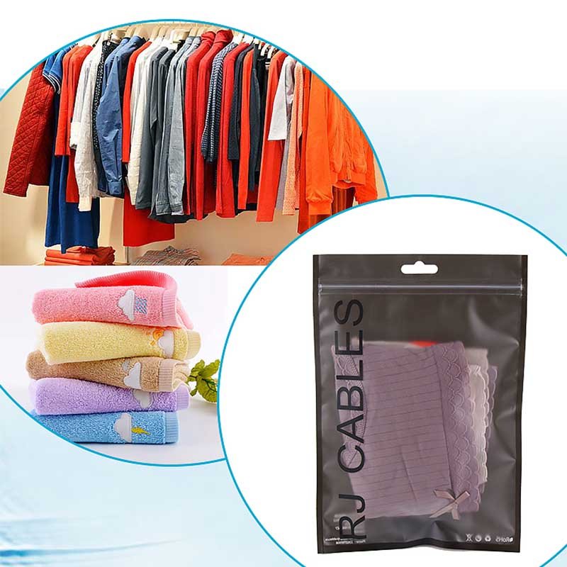Custom Logo Thick Plastic Zipper Bags for Clothing Retail and E-Commerce Use