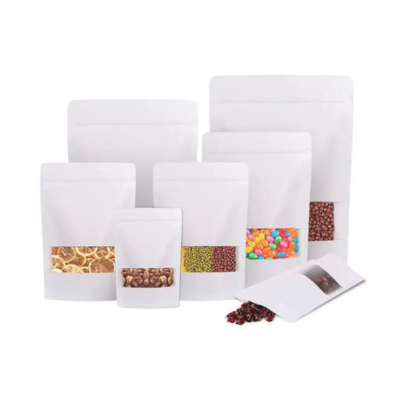 Best Kraft Paper Zipper Bags For Organic Food Custom Logo Printing And Sizes Available wholesale