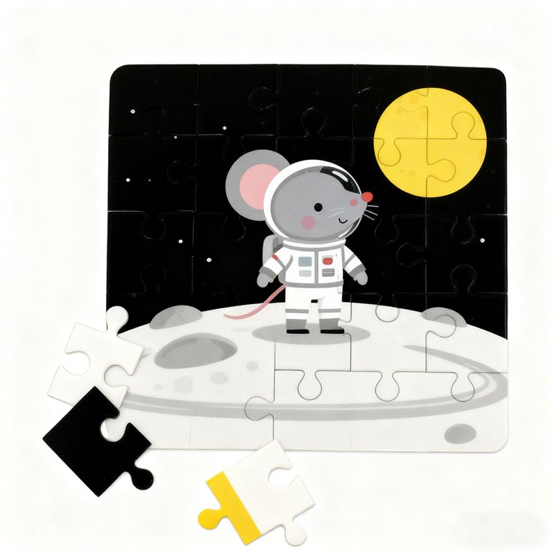 Bright Space Explorer Puzzle Large Easy Grip Pieces for Toddlers Preschool Learning