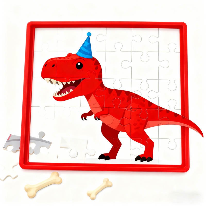 Best Educational Dinosaur World Cartoon Puzzle Safe Eco Friendly Learning Toy for Kids wholesale