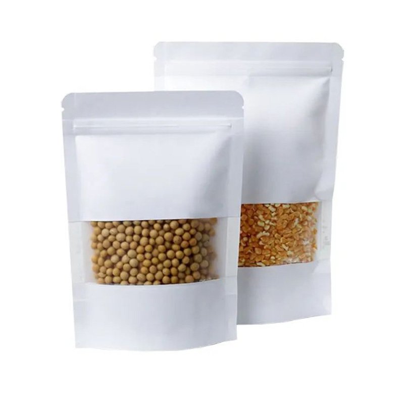 Best Custom Printed Kraft Stand Up Pouches For Nuts Candy Dried Fruit Multiple Sizes wholesale