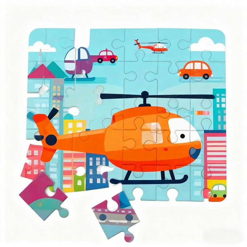Best Vibrant Vehicle City Scene Puzzle Set Kids Gift Idea for Boys and Girls wholesale