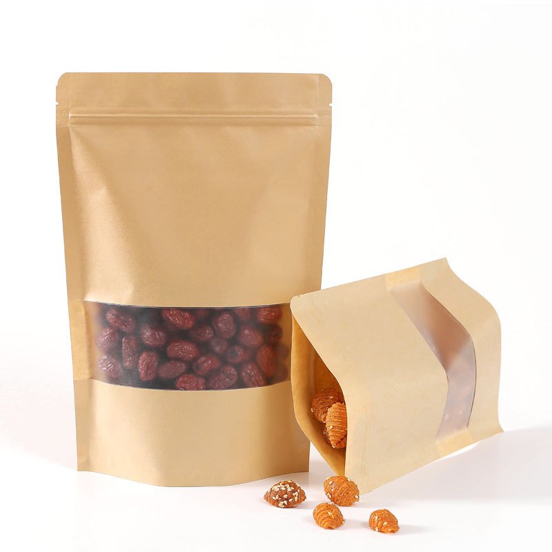 Kraft Coffee Bags With Degass Valve Custom Sizes And Printing For Fresh Coffee