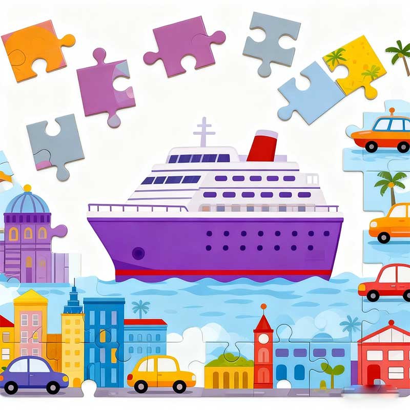 Ocean Life 48 Piece Floor Puzzle Large Play Mat for Kids Family Fun Activity Gift