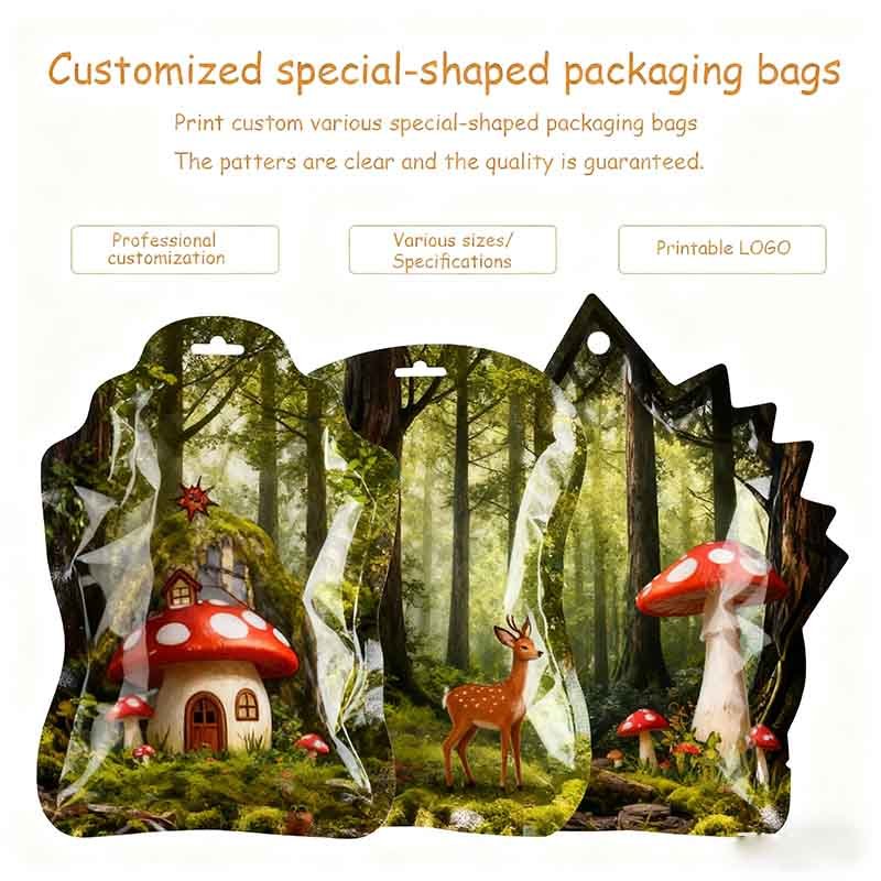 Best Custom Matte Irregular Shape Stand Up Pouch with Zipper Tear Notch Airtight Food Bag wholesale