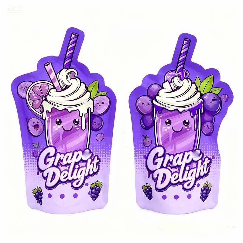 Eco-Friendly Compostable Irregular Shape Pouch Kraft Paper PLA Film Custom Print Logo