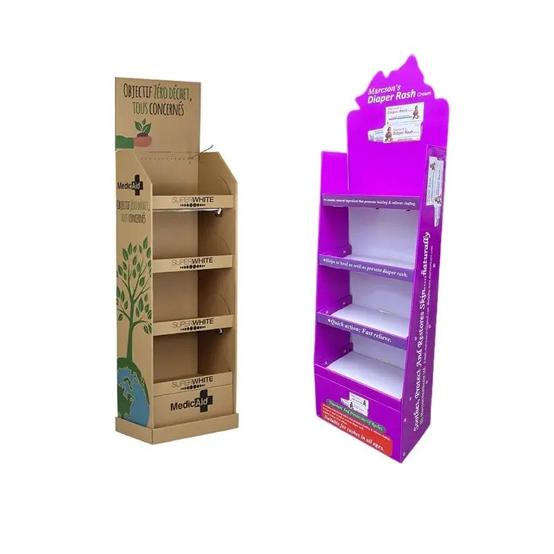 Best Eco Friendly Paper Display Rack Custom Shape Size Logo Factory Supply wholesale