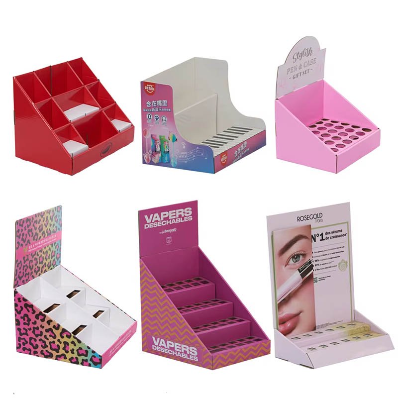 Corrugated Cardboard Display Shelf Custom Printed For Supermarket Use