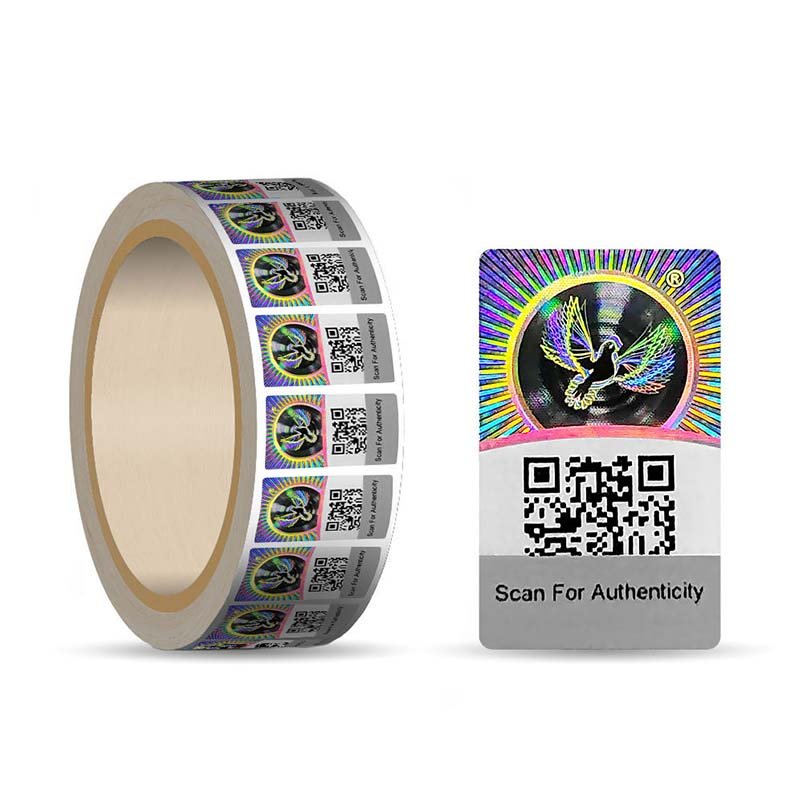 QR Code Hologram Anti-Counterfeit Labels Factory Custom Color Tamper Proof