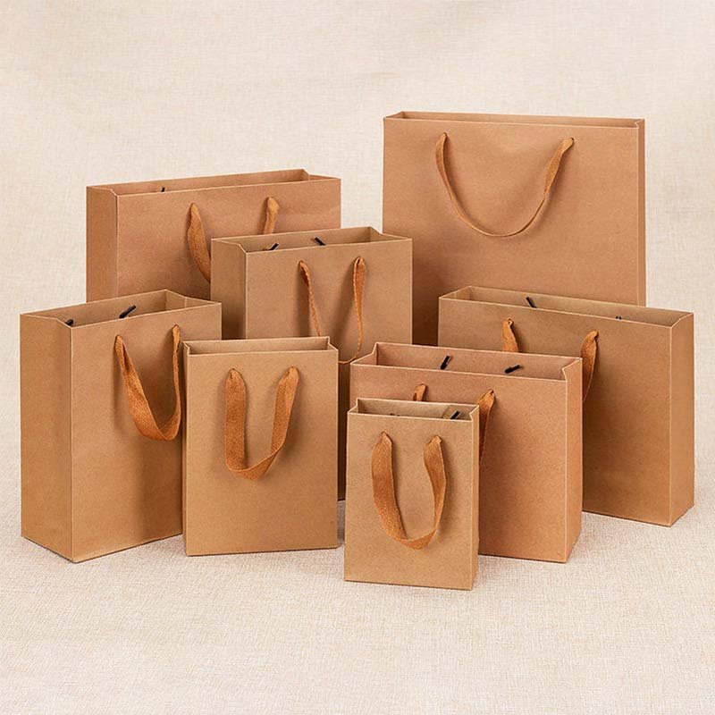 Best Custom Boutique Gift Paper Bag with Logo Printing Recyclable Shopping Tote Factory wholesale